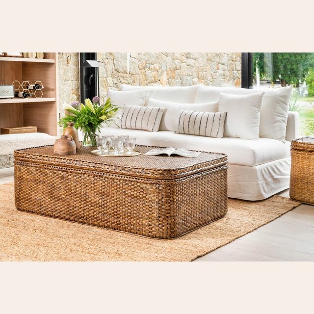 MESA BAUL - RATTAN CLARO