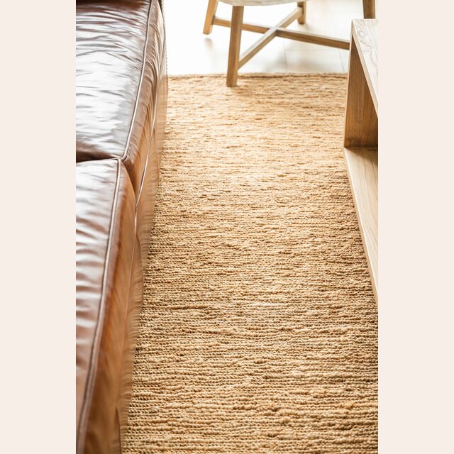 ALFOMBRA DE YUTE NATURAL - 3 X 4 MTS