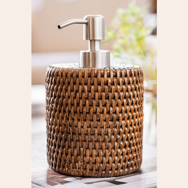 DISPENSADOR JABON RATTAN